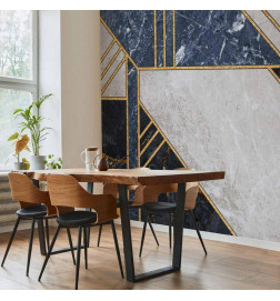 Wall Mural - Expressive Pattern in Gold and Garnet