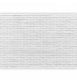 Fototapeet - Snow Brick - Pattern Imitating a Brick Wall in White