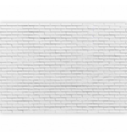 Fototapeet - Snow Brick - Pattern Imitating a Brick Wall in White