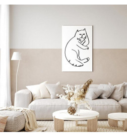 Cuadro - Cat Relaxing (1 Part) Vertical