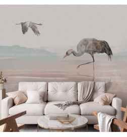 Fototapet - Cranes Over the Water