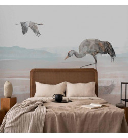 Fototapetti - Cranes Over the Water