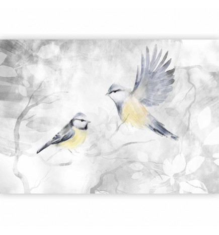 Foto tapete - Watercolor Tit - Second Variant