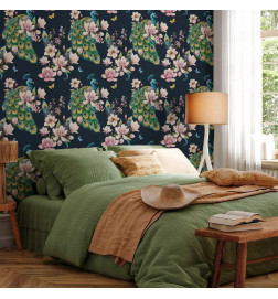 Tapisserie murale - Magnolias and Peacocks