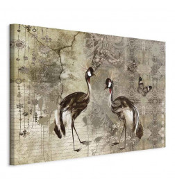Canvas Print - Retro Cranes (1 Part) Wide