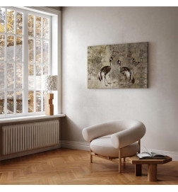 Canvas Print - Retro Cranes (1 Part) Wide