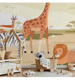 Fototapete - Animals From Jungle Vector Illustration
