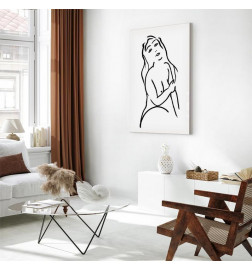 Schilderij - Passionate Touch (1 Part) Vertical