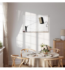 Schilderij - Flying Fridge (1 Part) Wide