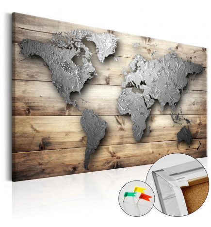 Tableau en liège - Silver World