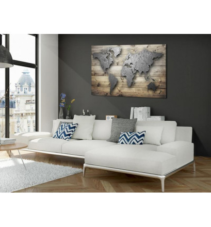 Tableau en liège - Silver World