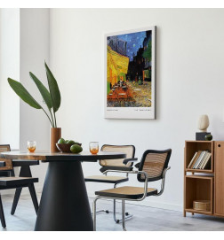 Schilderij - Cafe at Night (1 Part) Vertical