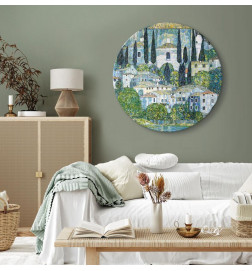 Round Canvas Print - Gustav Klimt – Church in Casson