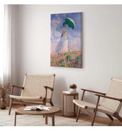 Canvas Print - Claude Monet – Woman with a Parasol, facing right