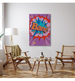 Cuadro - Comic Street Art (1-part) - Colorful Text on Vibrant Background