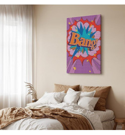 Tablou - Comic Street Art (1-part) - Colorful Text on Vibrant Background