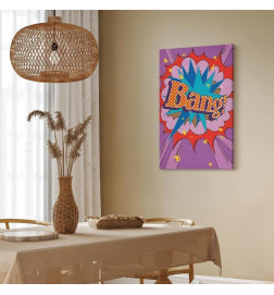 Canvas Print - Comic Street Art (1-part) - Colorful Text on Vibrant Background