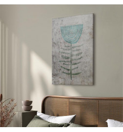 Schilderij - Blue Lily (1 Part) Vertical