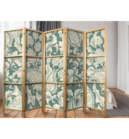 Japanischer Paravent - Sage Green Flourishes