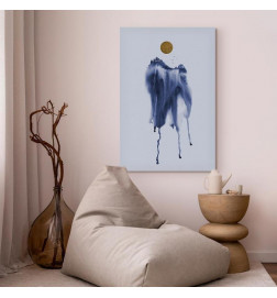 Quadro - Forest in Watercolors (1-part) - Blue Hue Landscape Abstraction