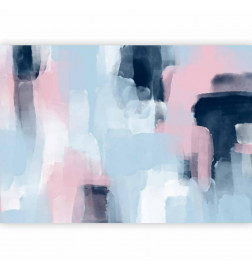 Foto tapete - Harmonious colours - abstract with blue and pink shapes