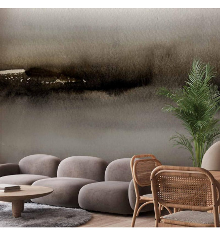 Wall Mural - Diuna - abstract modern painting in grey with black pattern