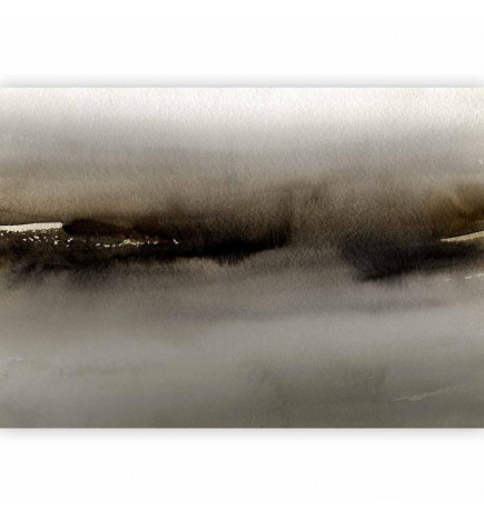 Papier peint - Diuna - abstract modern painting in grey with black pattern