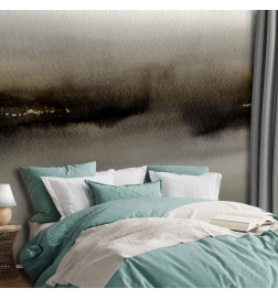 Papier peint - Diuna - abstract modern painting in grey with black pattern