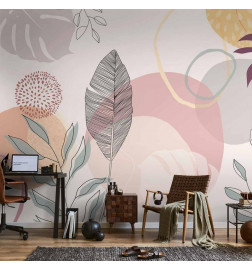 Wall Mural - Vegetable Line Art