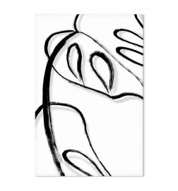 Canvas Print - White Monstera (1 Part) Vertical