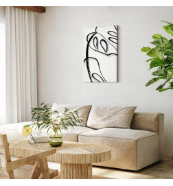 Tableau - White Monstera (1 Part) Vertical