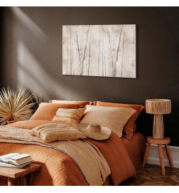 Canvas Print - Beige Forest of Thoughts (1 Part) Wide