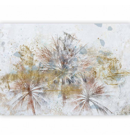 Fototapetti - Grey palms - plant motif in an abstract composition with patterns