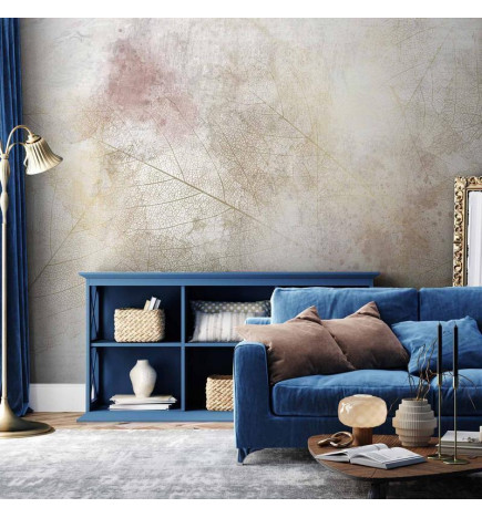 Mural de parede - Summer memory - abstract background with shadow of dried leaves