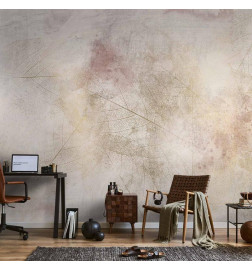 Mural de parede - Summer memory - abstract background with shadow of dried leaves