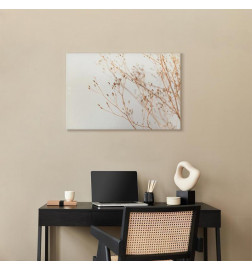 Schilderij - Minimalist Twig (1 Part) Wide