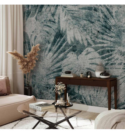 Fotobehang - Exotic nature in the jungle - floral landscape with leaves with patterns