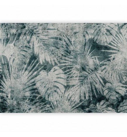 Fotomural - Exotic nature in the jungle - floral landscape with leaves with patterns