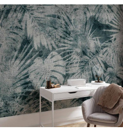 Fotobehang - Exotic nature in the jungle - floral landscape with leaves with patterns