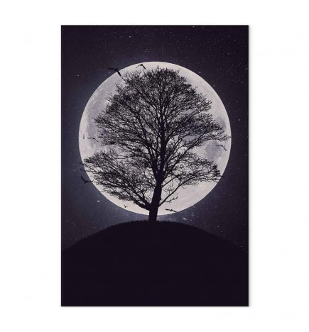 Schilderij - Lone Tree (1 Part) Vertical