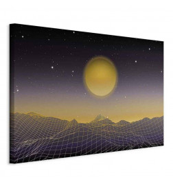 Schilderij - Futuristic landscape 3 (1 Part) Wide