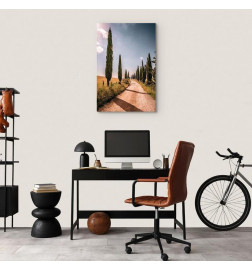 Schilderij - Italian cypresses (1 Part) Vertical