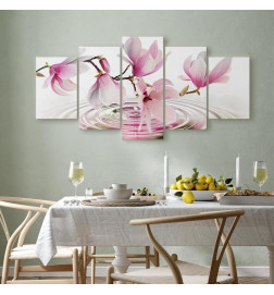 Taulu - Magnolias over Water (5 Parts) Wide Pink