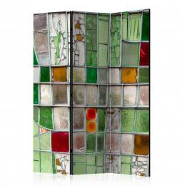 3-teiliges Paravent - Emerald Stained Glass [Room Dividers]