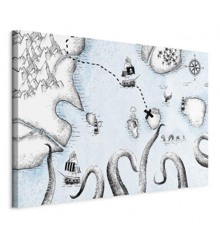 Leinwandbild - Treasure Map (1 Part) Wide