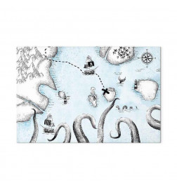 Schilderij - Treasure Map (1 Part) Wide