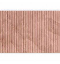 Fotomural - Pink reed - solid background with textured vertical stripes with pattern