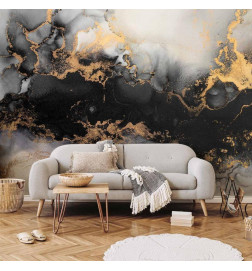 Mural de parede - Gold Explosions - an Abstract Pattern Inspired by Marble