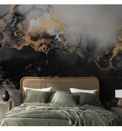 Fototapete - Gold Explosions - an Abstract Pattern Inspired by Marble