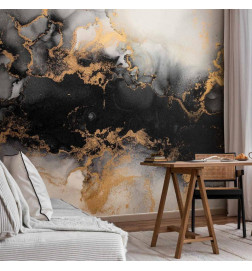 Fototapete - Gold Explosions - an Abstract Pattern Inspired by Marble